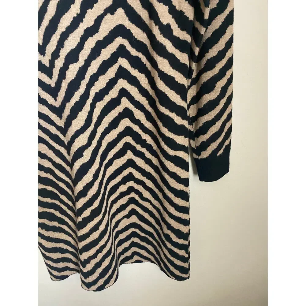 BOSS Fadrella Chevron Long‎ Sleeve Shift Sweater Dress